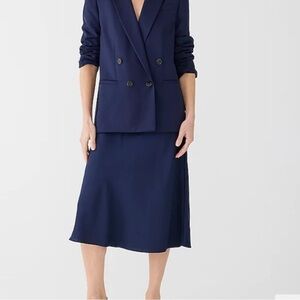 J. Crew Midnight Blue Slip Skirt